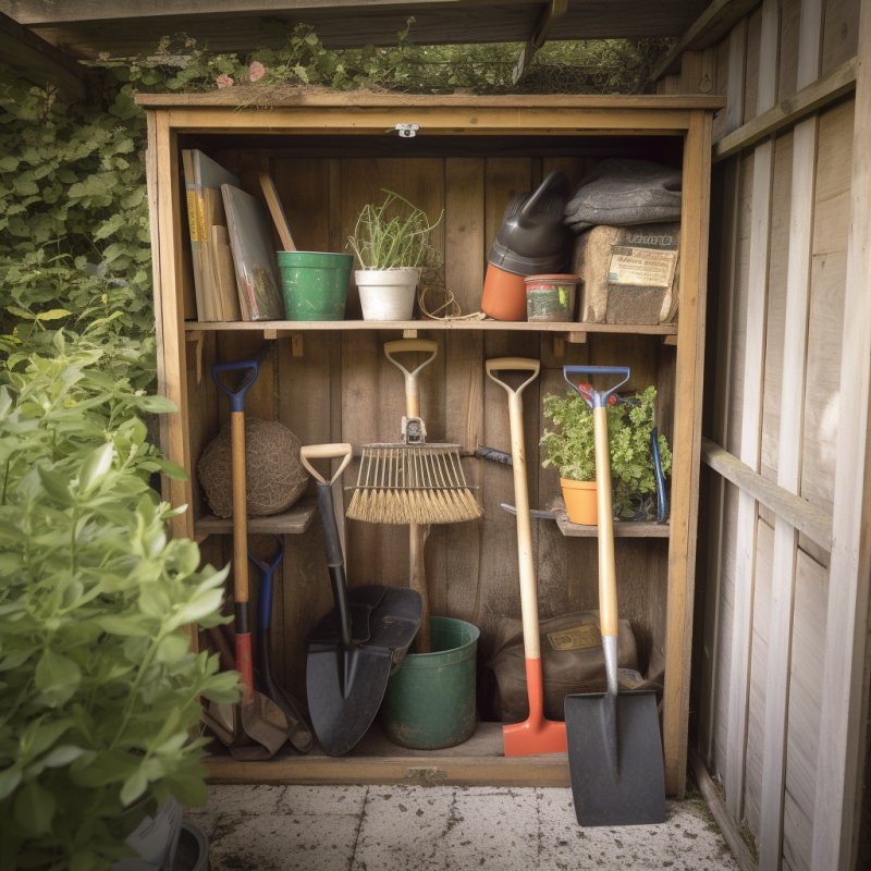 Bezpieczne przechowywanie narzędzi ogrodniczych